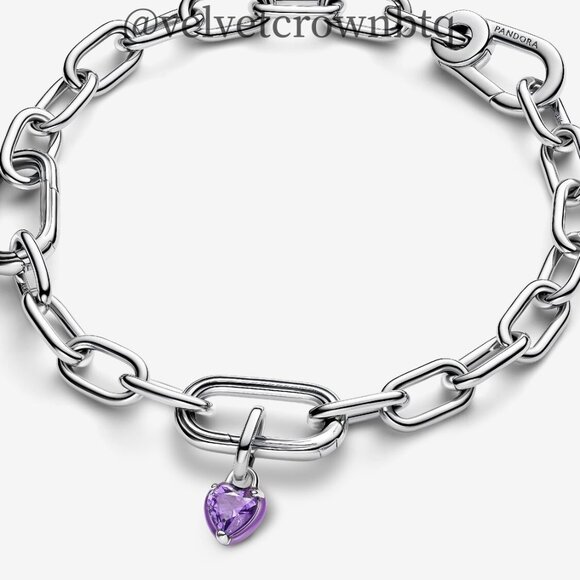 Pandora Pandora ME Purple Chakra Heart Mini Dangle Charm - Picture 3 of 3